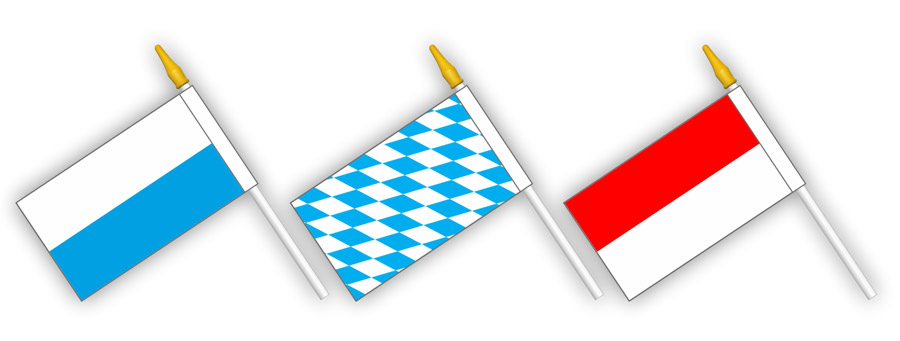 08 Kleinflaggen mit Hohlsaum - Standardqualität