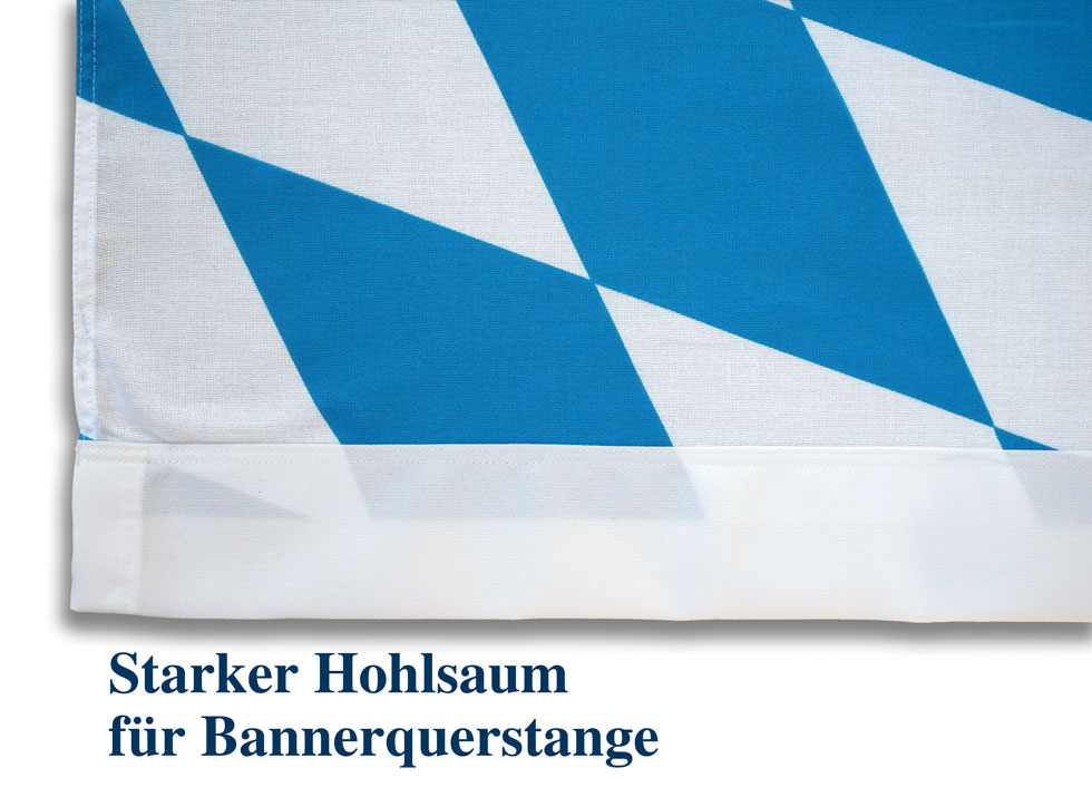 02 Bannerfahne für Maibaum EXTRA bayerische Raute