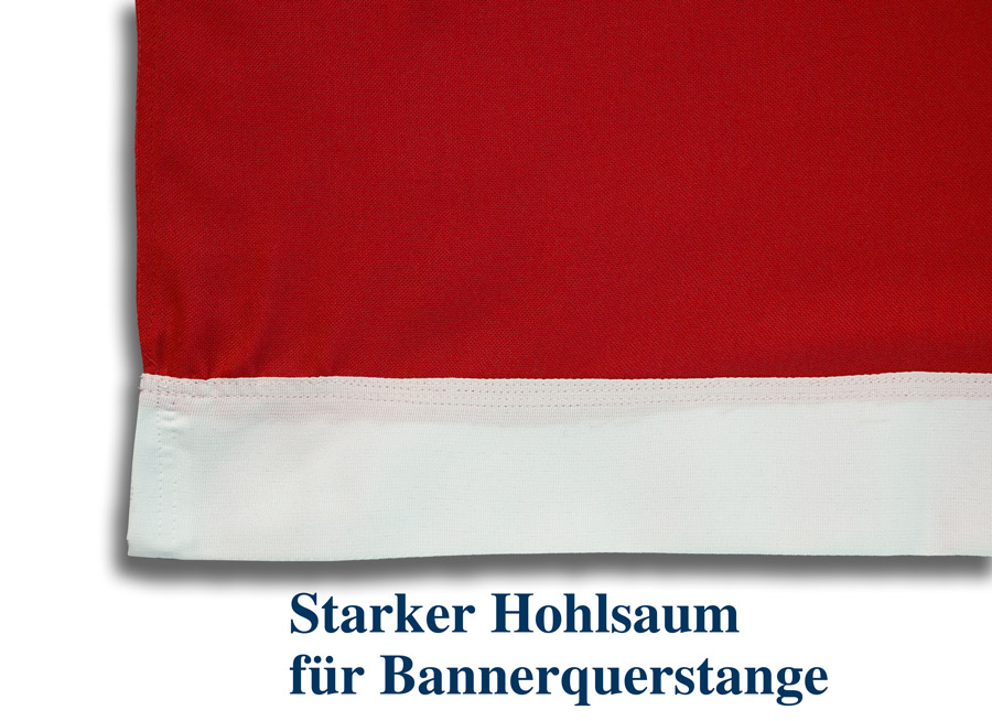 03 Bannerfahne für Maibaum EXTRA rot-weiß