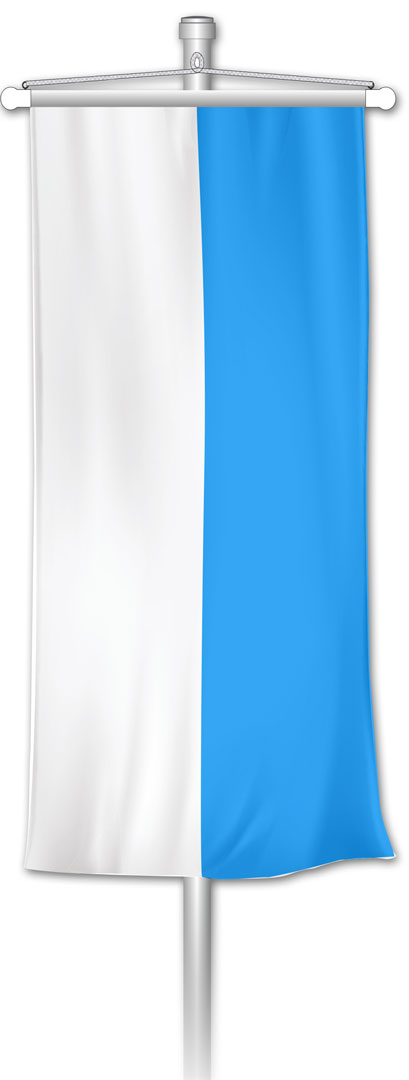 Bannerfahne Bayern weiß-blau